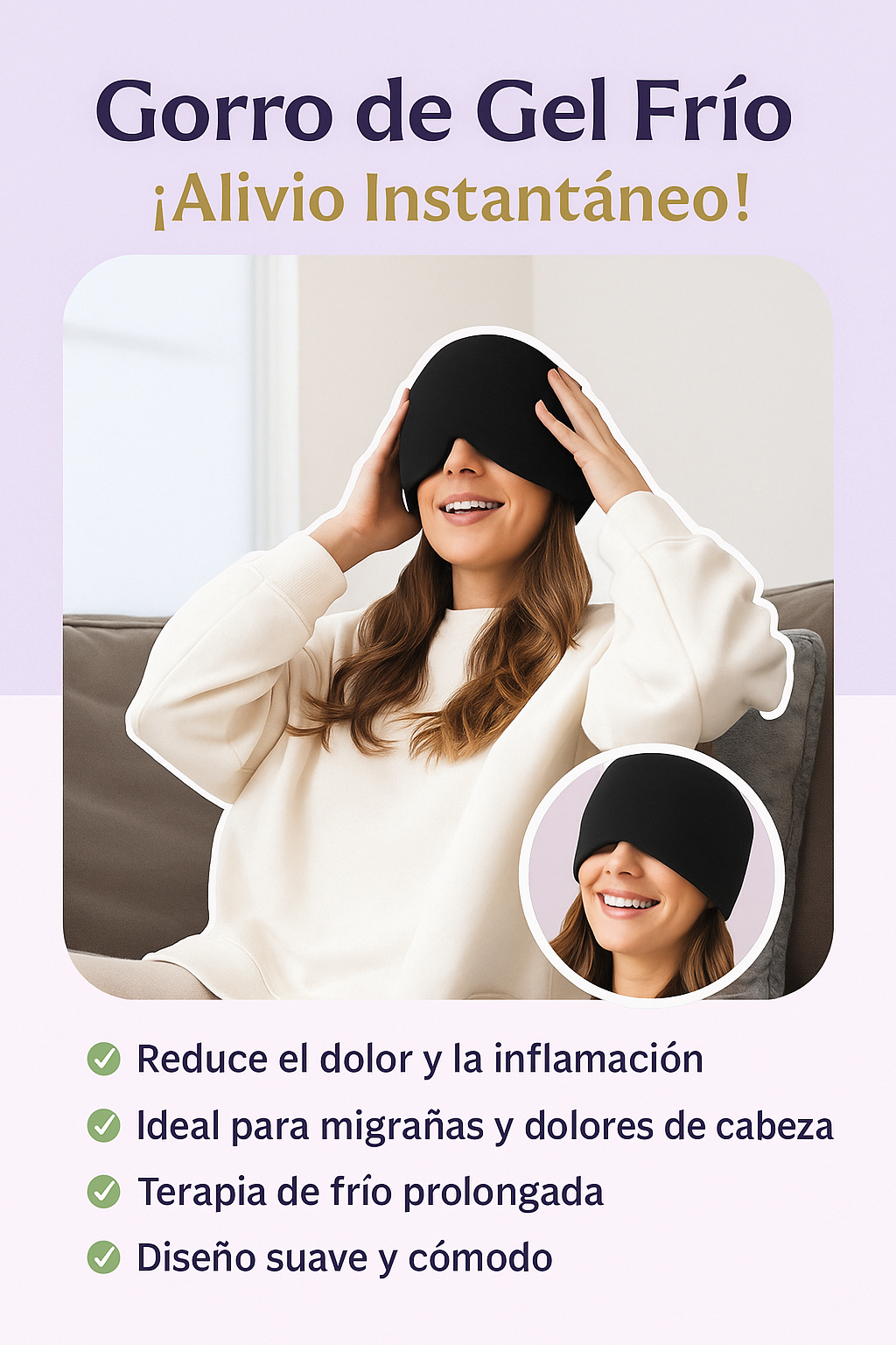 Gorro de Gel con Tecnología Frío/Calor | El Secreto para Descansar Mejor